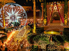 Hollenberg Light Art Projektion Cap Rocat Event
