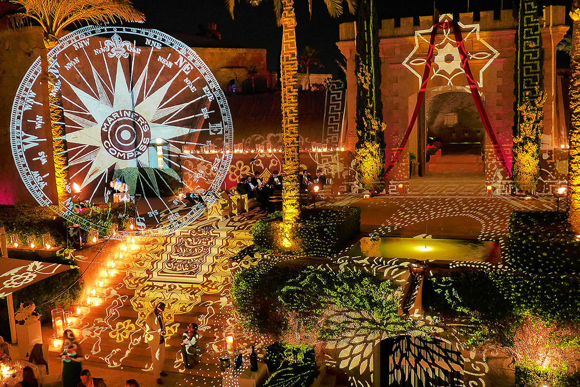 Hollenberg Light Art Projektion Cap Rocat Event