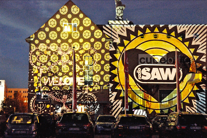 Media Gala Event Radio SAW Light Art Projektionen